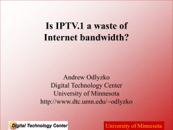 Internet Economics - Digital Technology Center