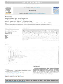 Cognition and gait in older people