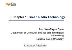 Chapter 1: Green Radio Technology