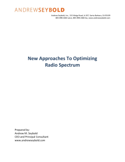 New Approaches To Optimizing Radio Spectrum