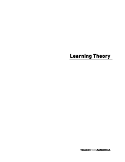 Learning Theory - Teaching As Leadership