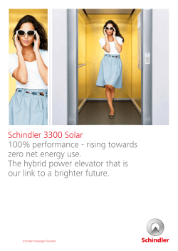 Schindler 3300 Solar 100% performance