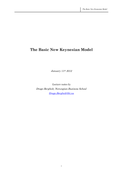 The Basic New Keynesian Model