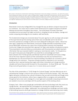 Manchester Community College (MCC) has changed the way we