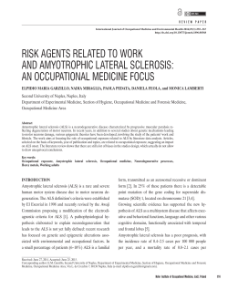 RISK AGENTS RELATED TO WORK AND AMYOTROPHIC