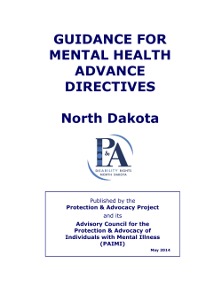advance psychiatric directives - North Dakota Protection and