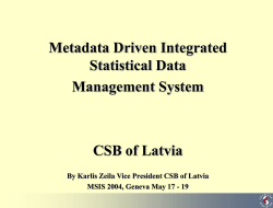 Integrētā statistisko datu apstrādes un vadības sistēma