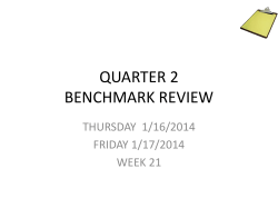QUARTER 2 BENCHMARK REVIEW
