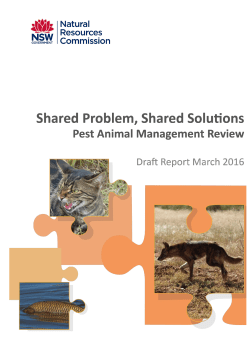 Draft report - Pest animal management review