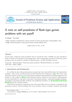 A note on well-posedness of Nash-type games problems with