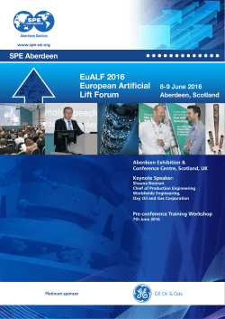 EuALF 2016 European Artificial Lift Forum