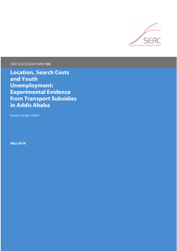 Location, Search Costs and Youth Unemployment: Experimental
