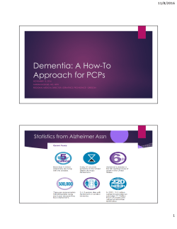 Dementia - American College of Physicians