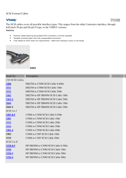 SCSI External Cables The SCSI cables cover all possible interface
