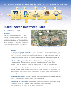 Baker Water Treatment Plant - Irvine Ranch Water District