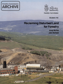 Forestry Commission Bulletin: Reclaiming disturbed land for forestry