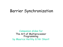Multiprocessor Synchronization