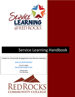 Service Learning Handbook - Red Rocks Community College