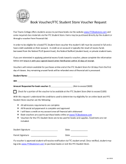 Book Voucher/FTC Student Store Voucher