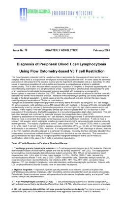 Diagnosis of Peripheral Blood T cell Lymphocytosis