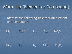 Chemical Reactions