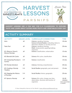harvest lessons - NH Harvest of the Month