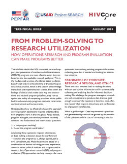 From problem-solving to research utilization: How operations