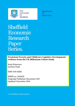 Persistent Poverty and Children`s Cognitive Development: evidence