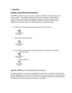 Interrogatory - The National Association of State EMS Officials