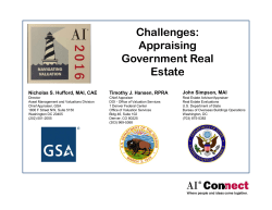 Challenges: Appraising Government Real Estate