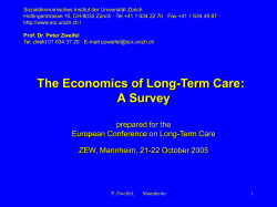 3.2 Relatives and friends as provider of LTC services I