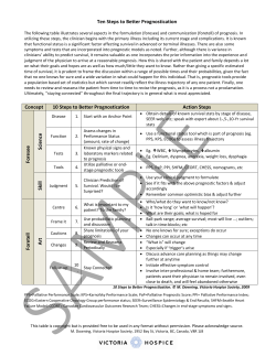 Ten Steps to Better Prognostication Concept 10