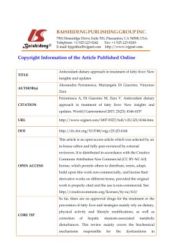 Antioxidant dietary approach in treatment of fatty liver