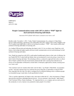 Purple Communications teams with LIFX to deliver &ldquo;POP&rdquo; light for