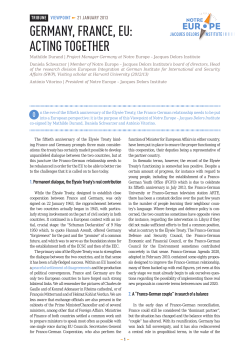 germany, france, eu: acting together