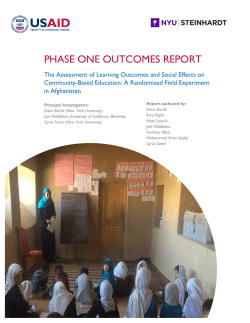 ALSE Phase One Outcome Report 2016-10-31