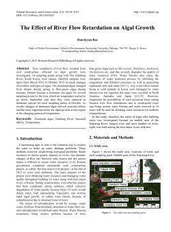 The Effect of River Flow Retardation on Algal Growth