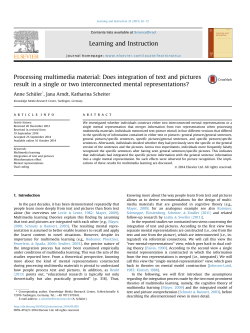 Processing multimedia material: Does integration of