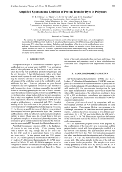 Amplified Spontaneous Emission of Proton Transfer Dyes in Polymers