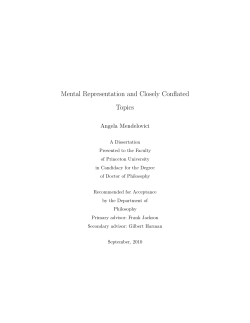 Mental Representation and Closely Conflated Topics