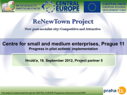 ReNewTown pilot action in Prague