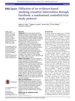 Diffusion of an evidence-based smoking cessation