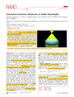 Polarization-insensitive metalenses at visible wavelengths