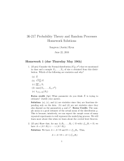 36-217 Probability Theory and Random Processes