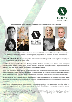 ALL-STAR JUDGING PANEL REVEALED AS INDEX DESIGN