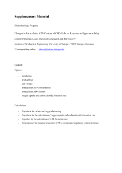 Supplementary Material Biotechnology Progress Changes in