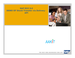 SAP ECC 6.0 DEMO OF Stock Transfer via Delivery