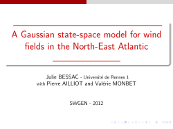 Gaussian state-space model for wind fields in the North