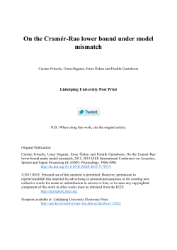 On the Cram&eacute;r-Rao lower bound under model mismatch