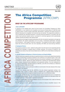 The Africa Competition Programme (AFRICOMP)